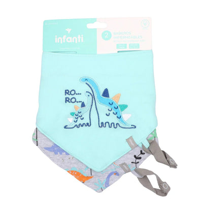 Bipack Baberos Impermeables Niño Celeste Infanti