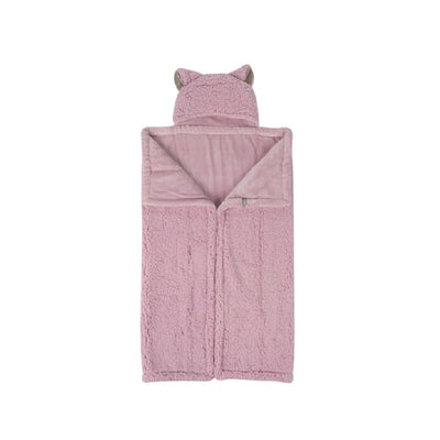 Frazada Poncho Sherpa rosa Infanti