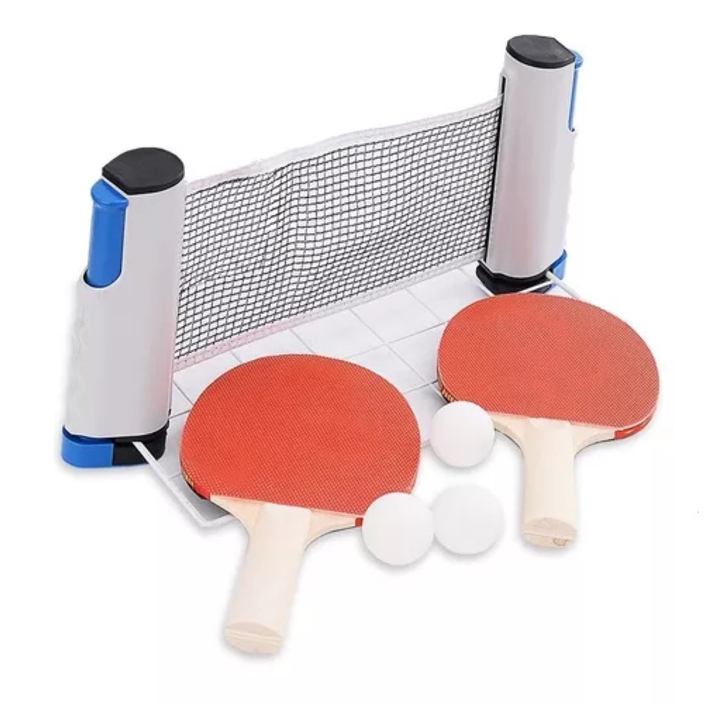 Set de pin pong con red retractil
