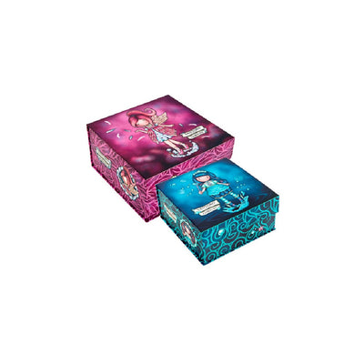 Set de 2 cajas organizadoras Gorjuss - Elementos (bailando en el aire y caminando sobre el agua)