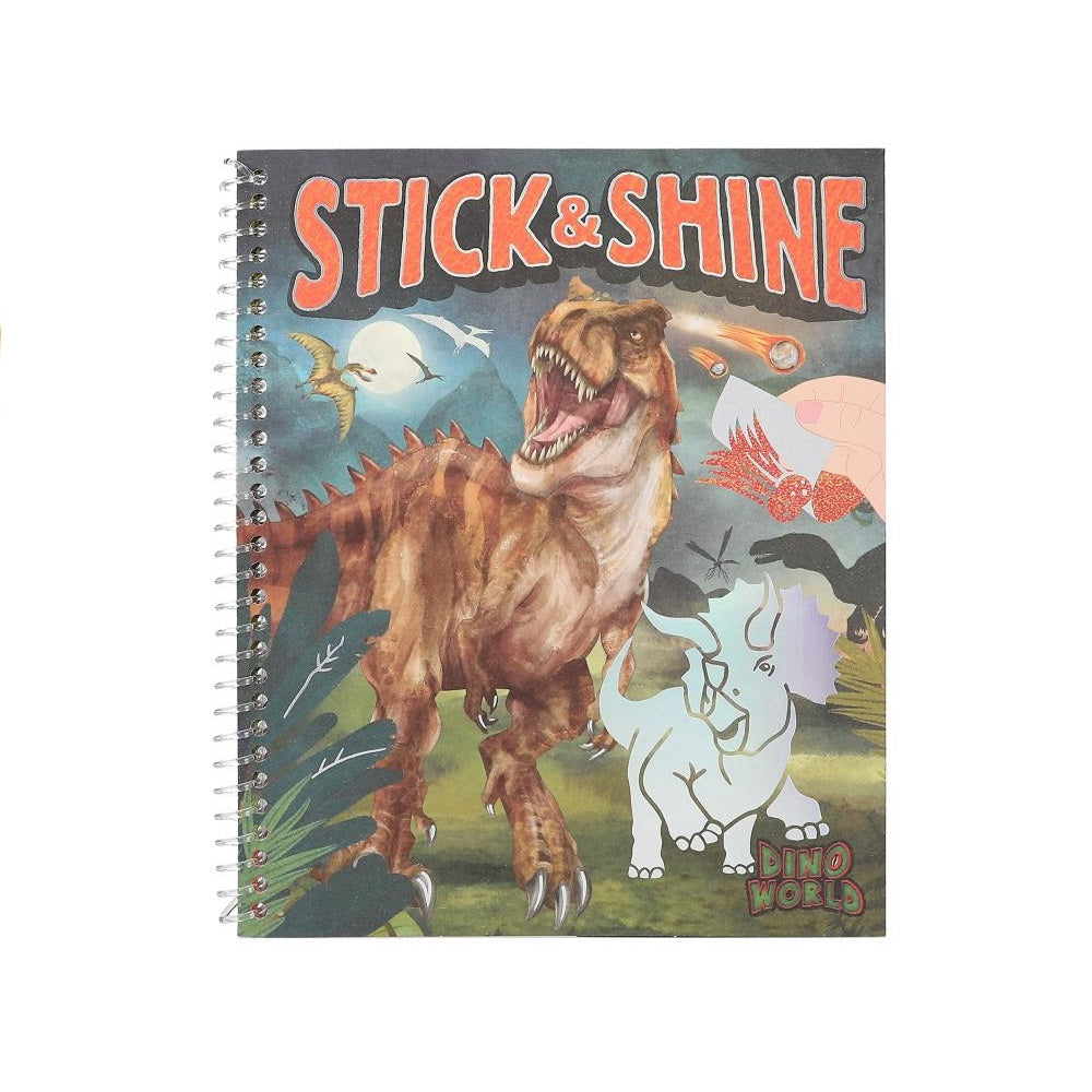 Libro para colorear Stick & Shine Dino World