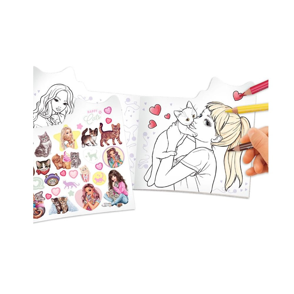 Libro para colorear Kitty y Doggy de Top model