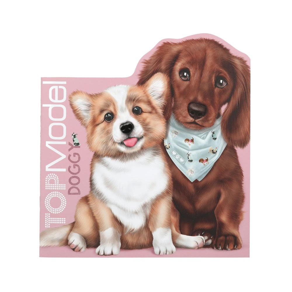 Libro para colorear de Top model Kitty and Doggy