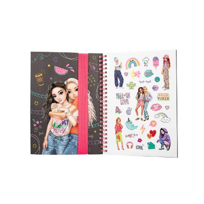 Libro para colorear con dibujos neón de Top Model