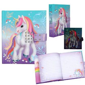 Magico y bello diario de vida unicornio con sonido de fantasía y luces de Ylvi