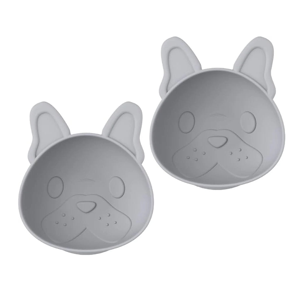 Pack de 2 bowls con succión de silicona - Bulldog