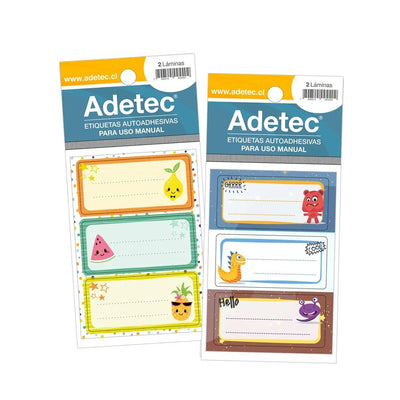 ETIQUETA ESCOLAR ADETEC - DISENO INFANTIL