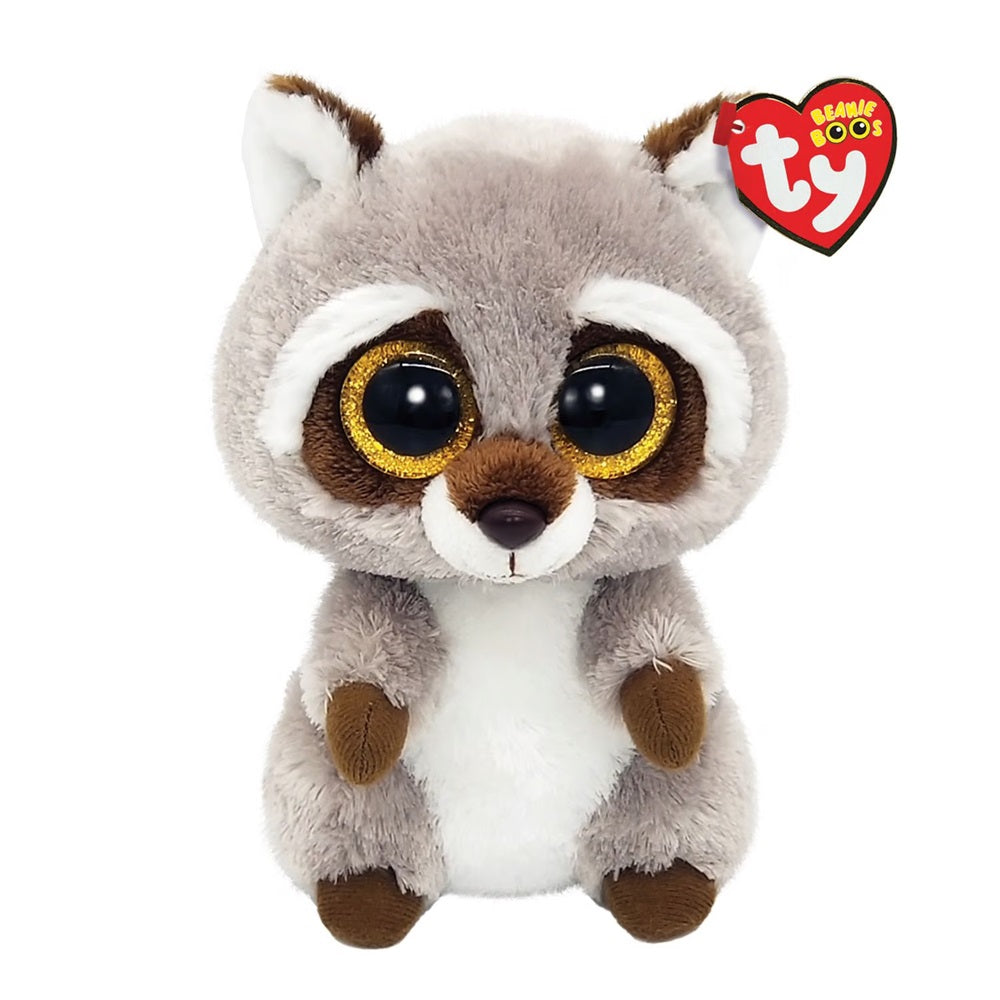 PELUCHE TY BEANIE BOOS OAKIE MAPACHE GRIS REGULAR