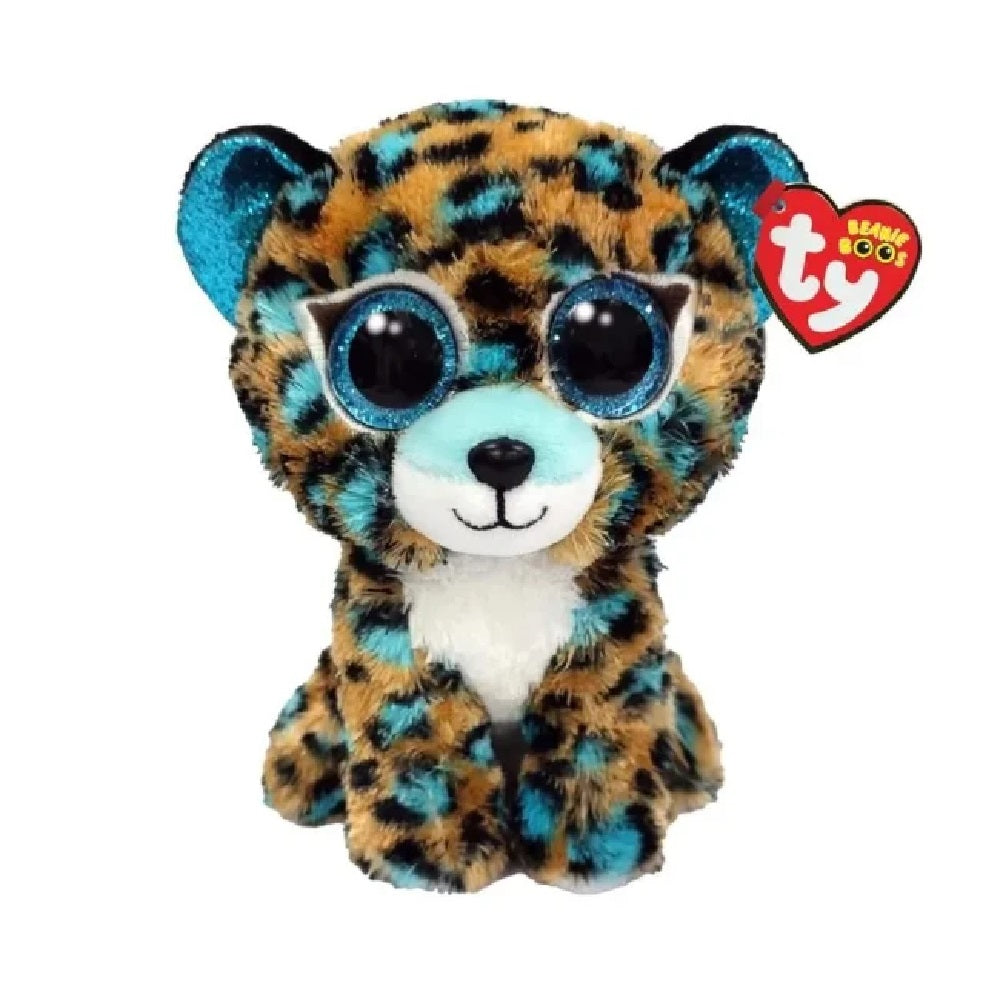 PELUCHE TY BEANIE BOOS COBALT LEOPARDO AZUL REGULAR