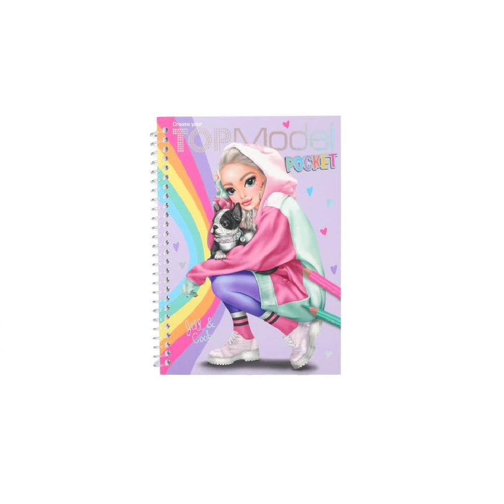 Mini cuaderno para diseñar ropa de Top Model