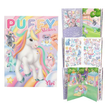 precioso libro con pegatinas en relieve