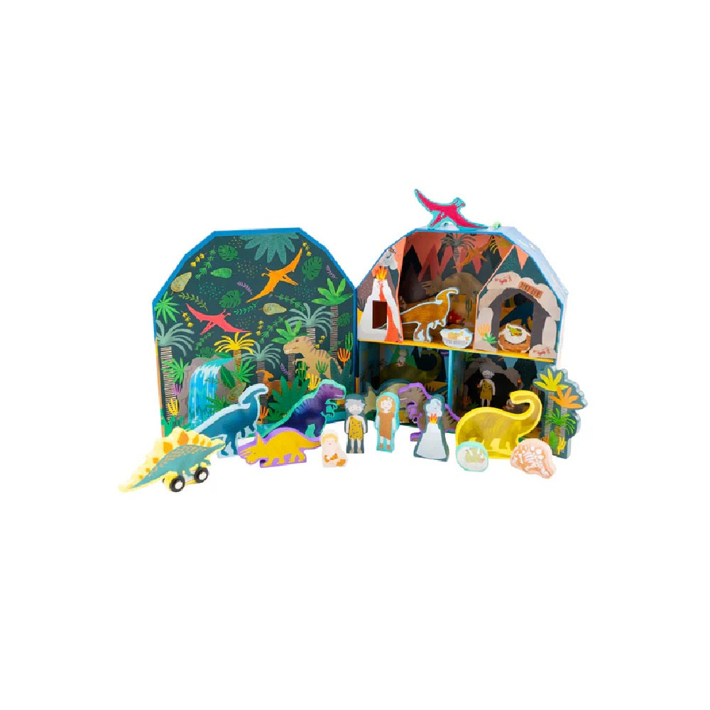Caja de juegos con figuras de madera - Dino
