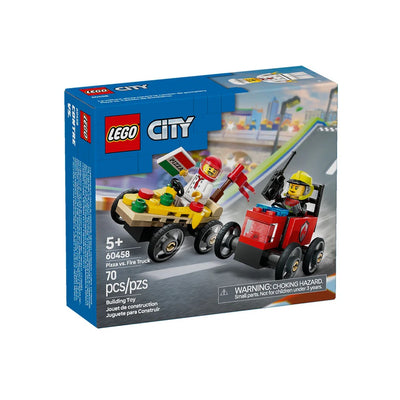 Lego Pack de Autos de Carreras: Pizza vs. Camión de Bomberos