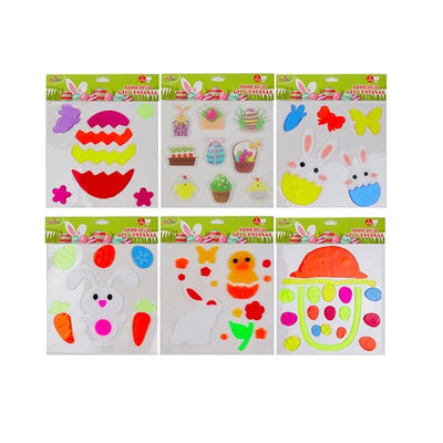 Pegatinas de gel para ventana de pascua 1un diseño aleatorio