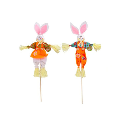 Decoración conejo de pascua 1un diseño aleatorio