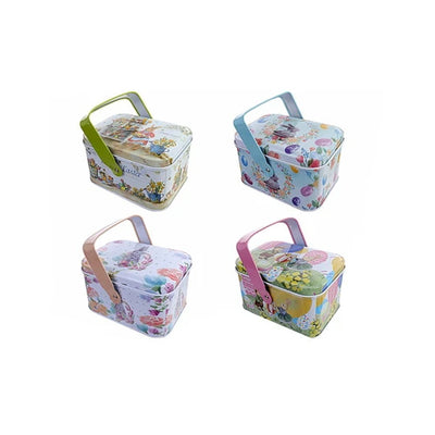 Canasto metálico de pascua diseño aleatorio