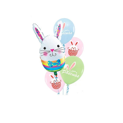Set de globos conejo de pascua 5pcs