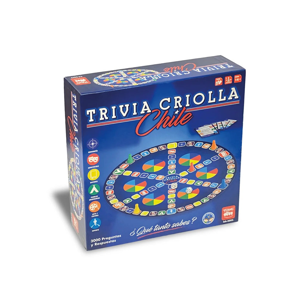 Juego de mesa trivia criolla chilena