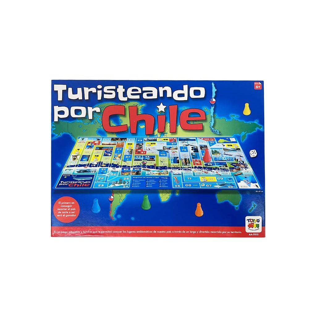 Juego de mesa turisteando por Chile