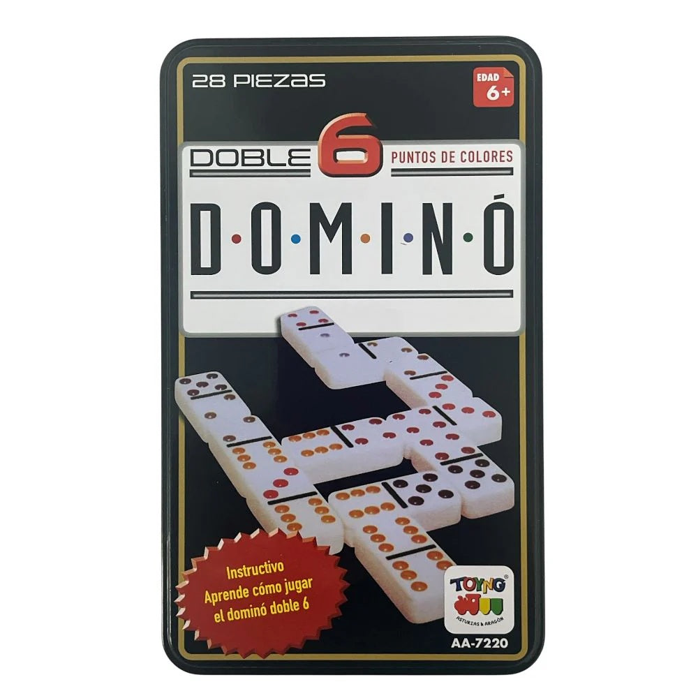 Juego de mesa Domino 6 caja metalica