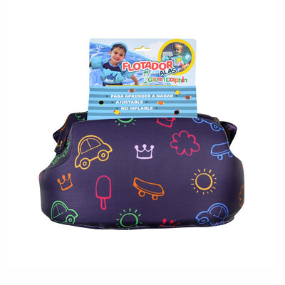 Flotador con Alitas Autos Azul - Green Dolphin