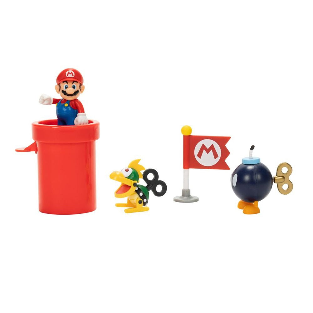 Figura de Mario set diorama cubierta de aeronave