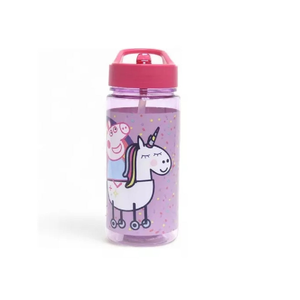 Botella con bombilla Peppa pig 500 ml