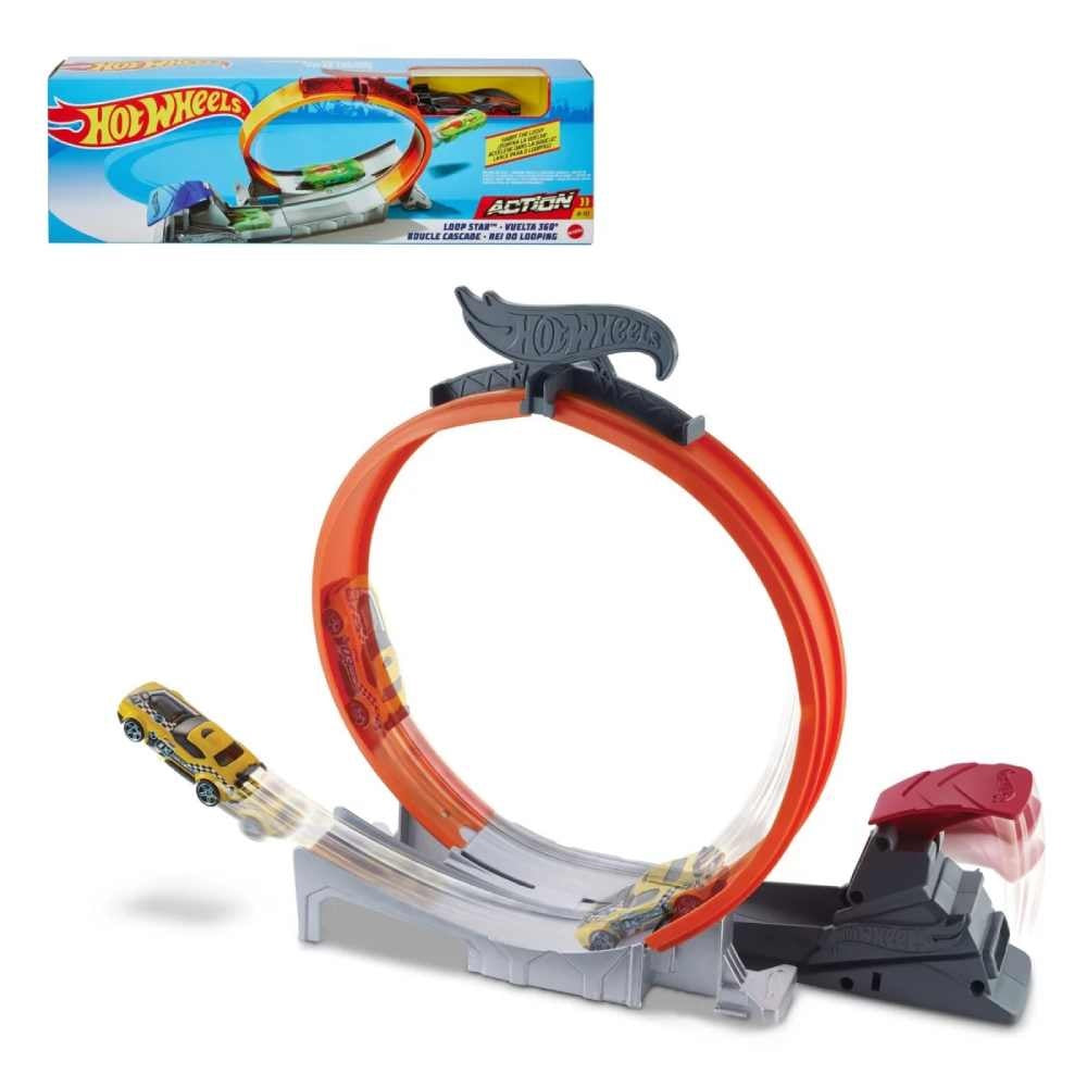 HOT WHEELS - Pista Acrobacias Gira y Anota