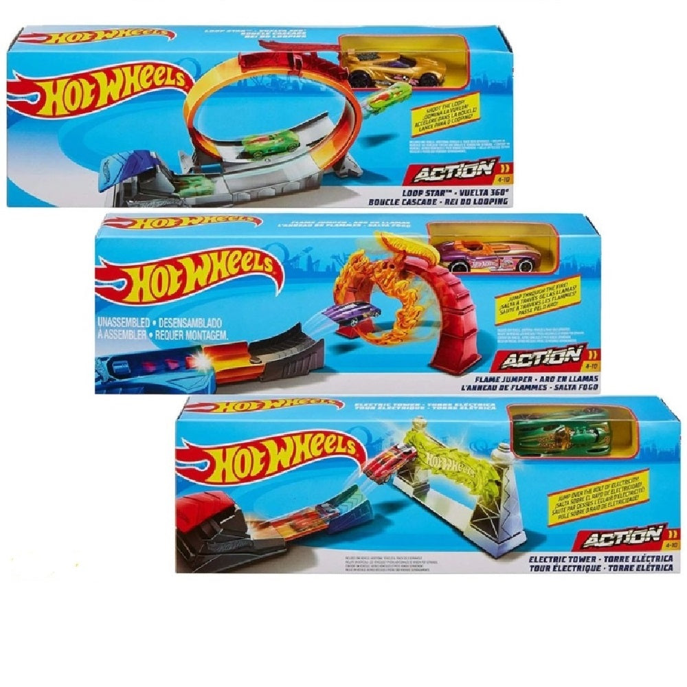 HOT WHEELS - Pista Acrobacias Gira y Anota