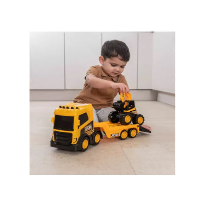 CAMION MEGA TRANSPORTADOR CON EXCAVADORA