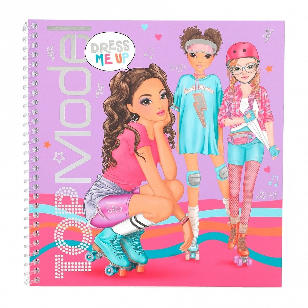 CUADERNO CON STICKERS  DRESS ME TINY DANCER TOP MODEL