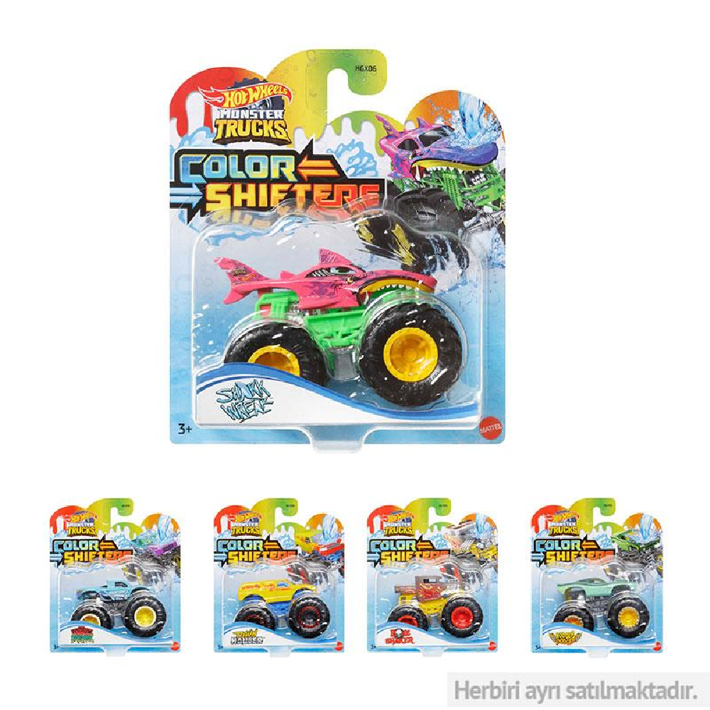 Hot Wheels Monster Trucks / Coches que cambian de color
