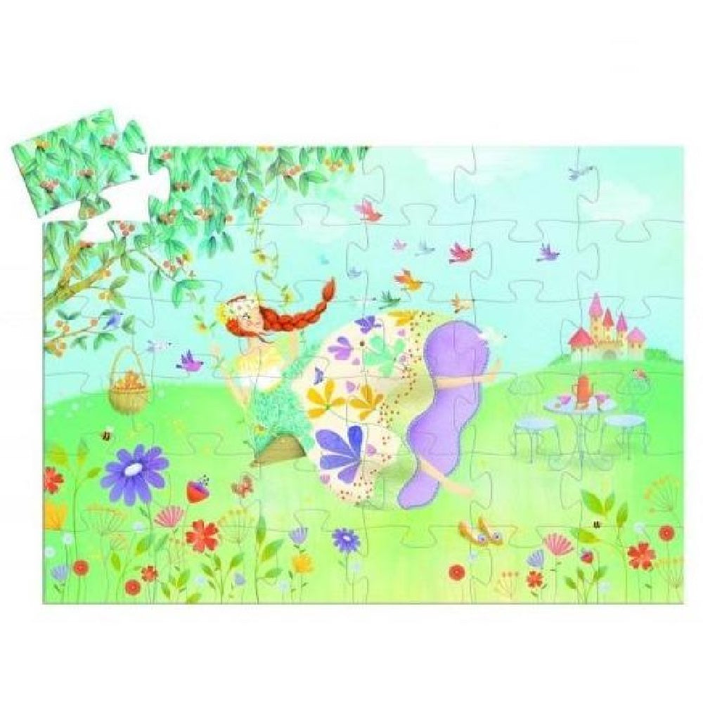 Puzzle Silueta  princesa de la primavera 36 piezas