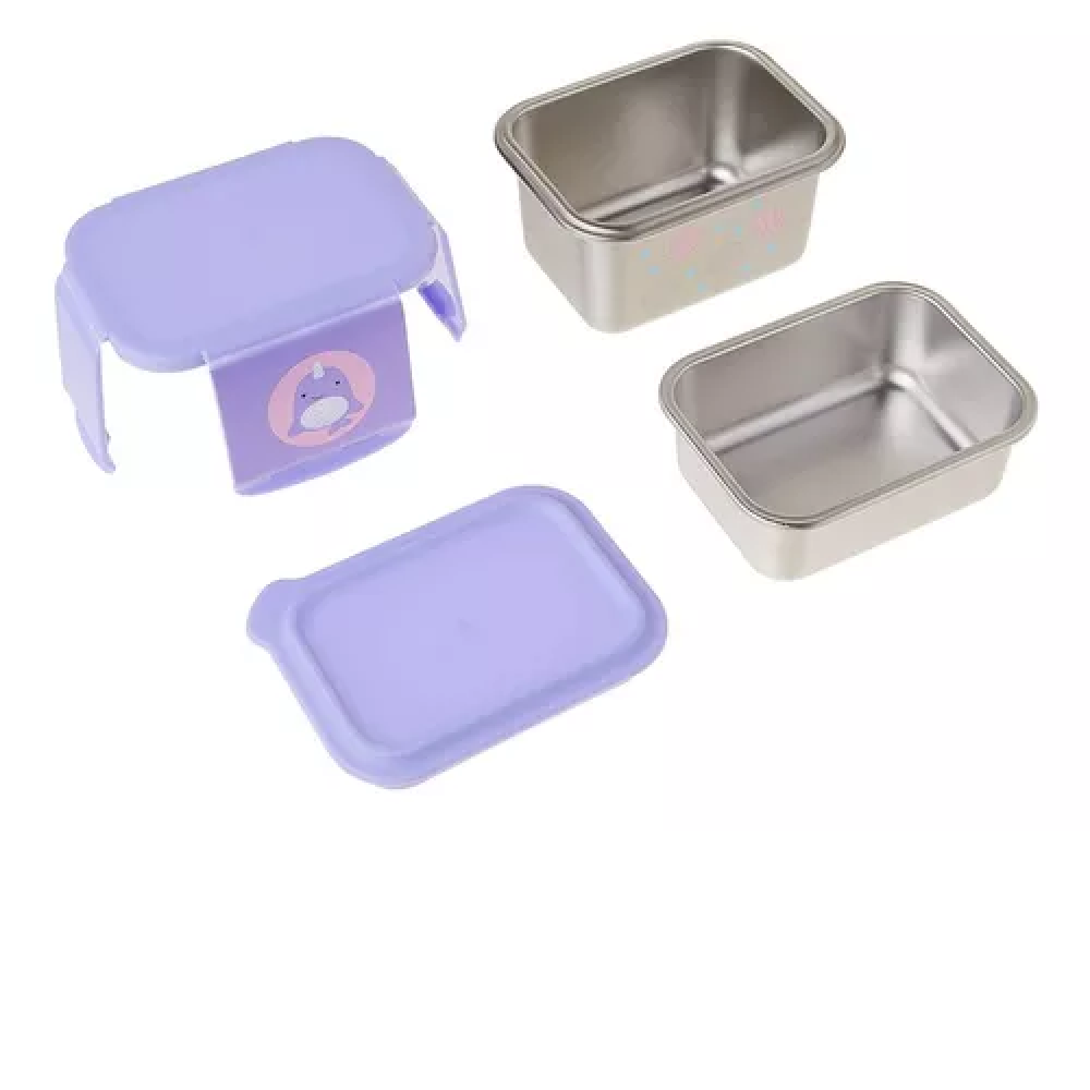 Zoo Contenedores Lunch Kit-Narval Acero Inoxidable